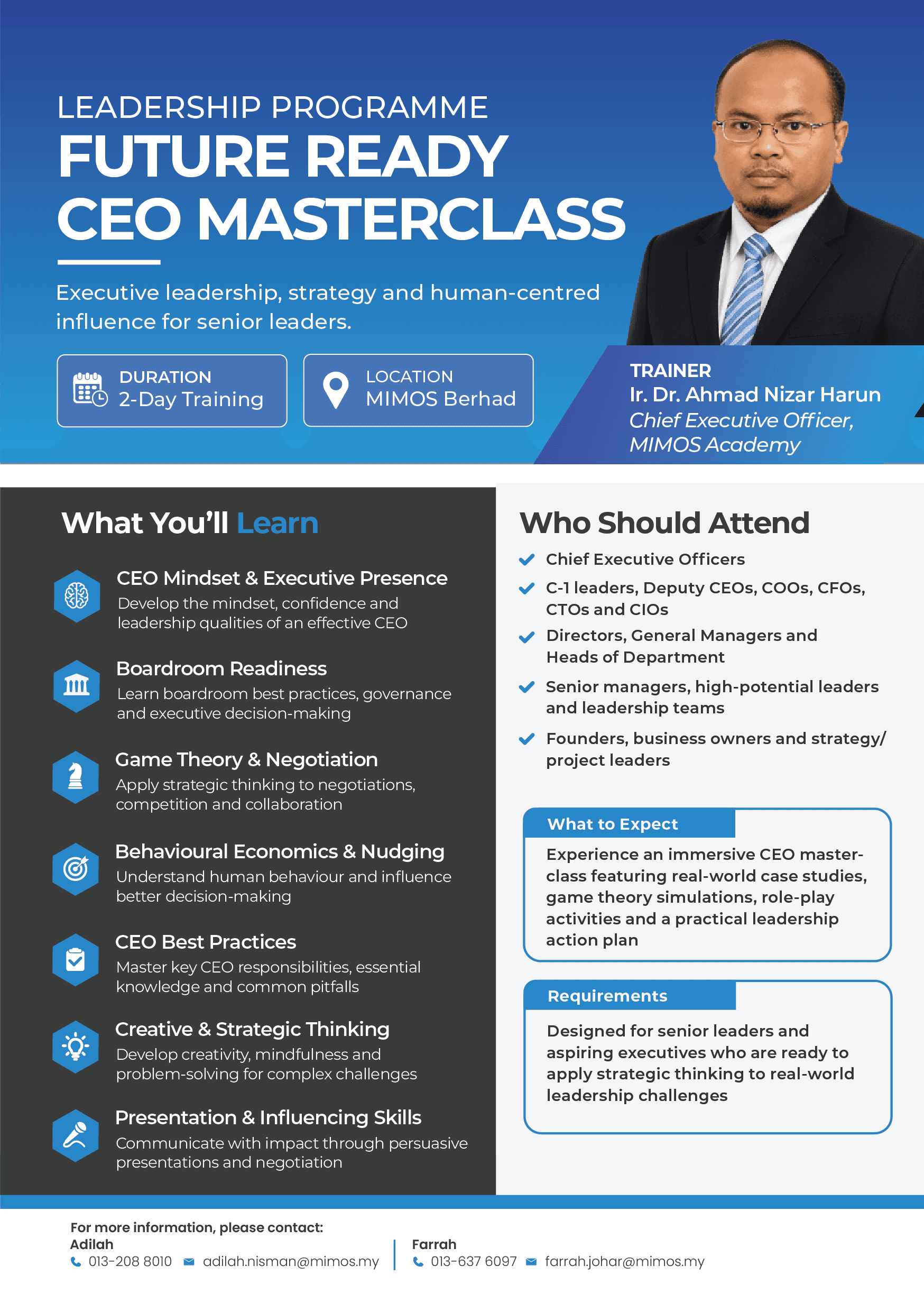 Leadership Programme: Future Ready CEO Masterclass